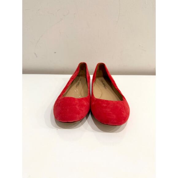 NWOT Via Spiga Slip On Suede Leather Ballet Flats Bright Red Women's Size 7M - Picture 2 of 6